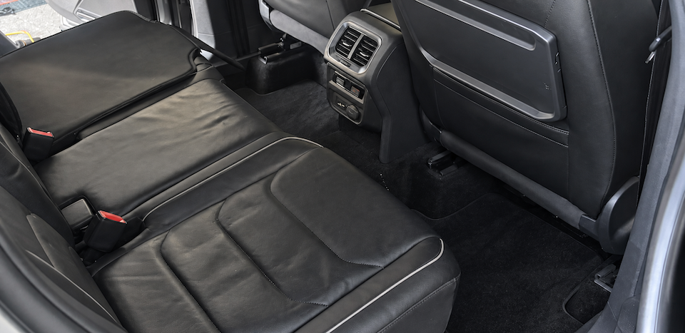 Rear seats and carpet after a deep interior clean